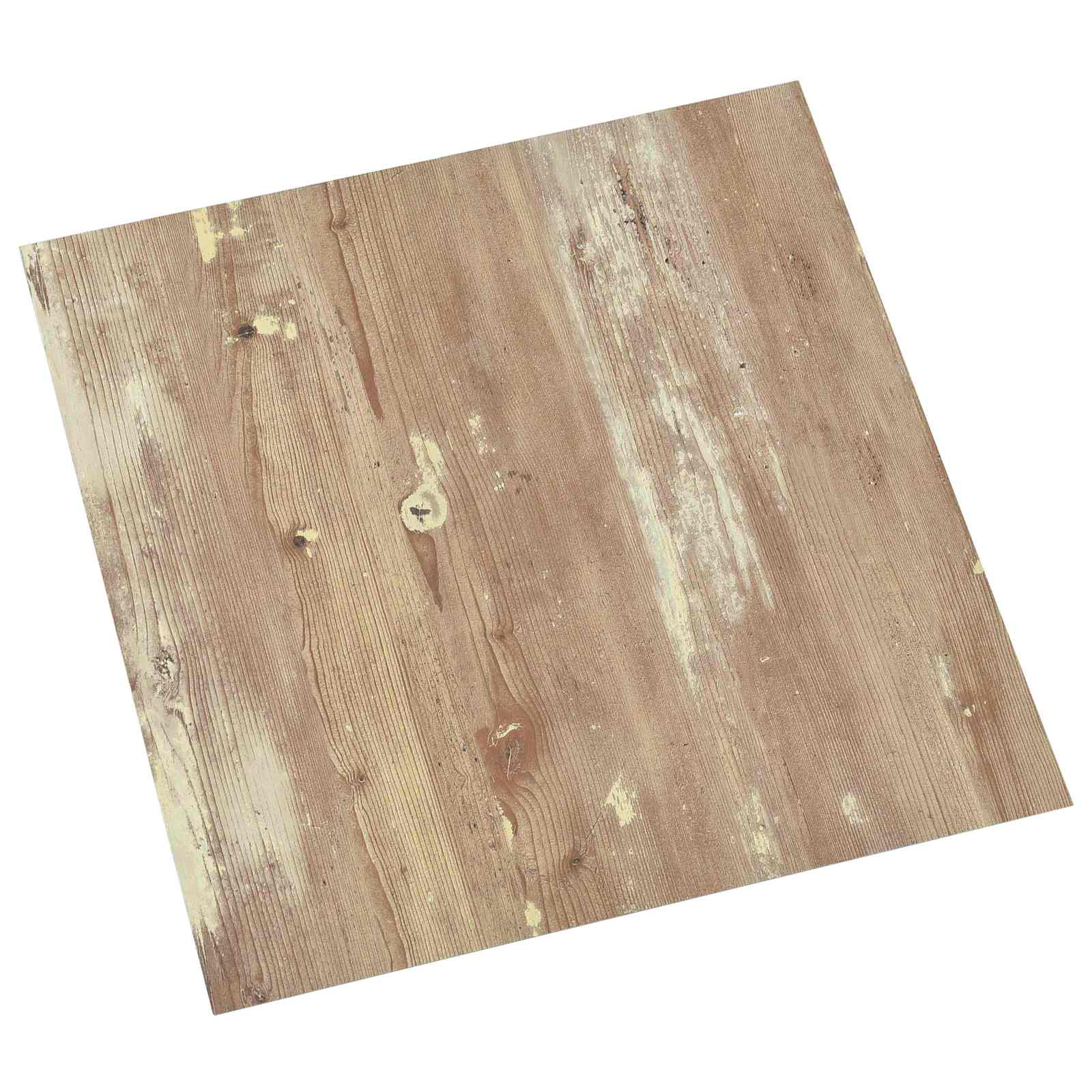 Selvklæbende Gulvplanker 30,5 x 30,5 cm 20 pcs PVC Brun og hvid billede