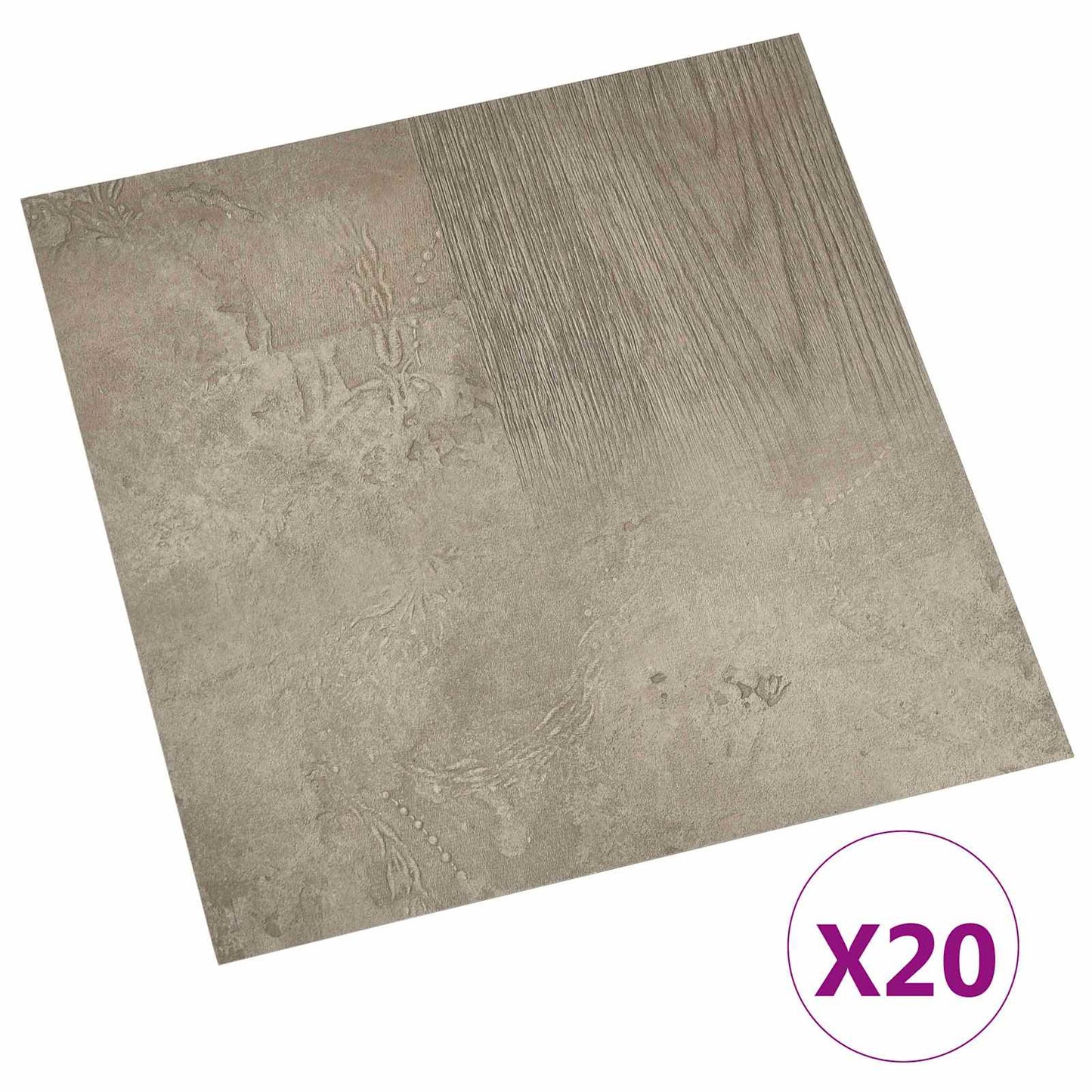 Selvklæbende Gulvplanker 30,5 x 30,5 cm 20 pcs PVC