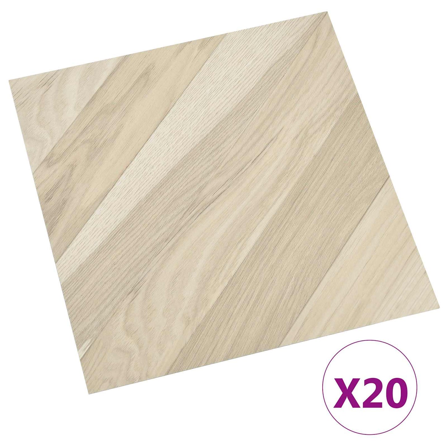 Selvklæbende Gulvplanker 30,5 x 30,5 cm 20 pcs PVC