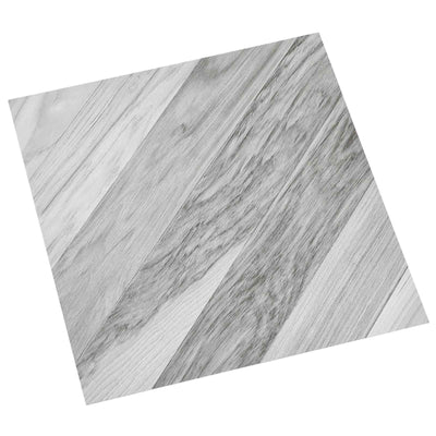 Selvklæbende Gulvplanker 30,5 x 30,5 cm 20 pcs PVC Grå Stribet