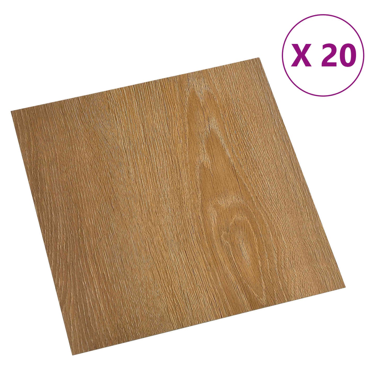 Selvklæbende Gulvplanker 30,5 x 30,5 cm 20 pcs PVC træ