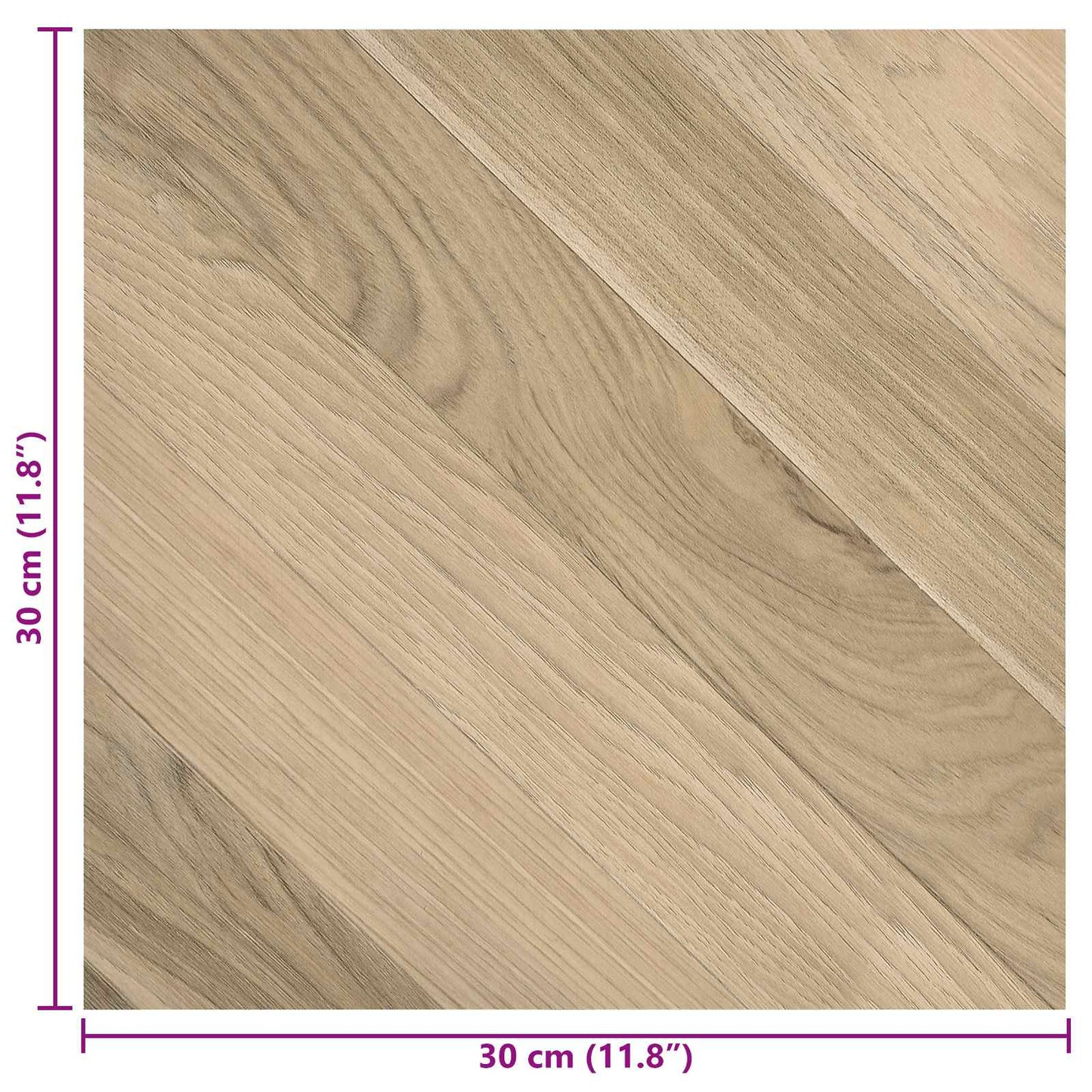 Selvklæbende Gulvplanker 30,5 x 30,5 cm 20 pcs PVC Brun Stribet