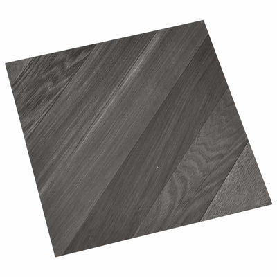 Selvklæbende Gulvplanker 30,5 x 30,5 cm 20 pcs PVC Stribet Grå