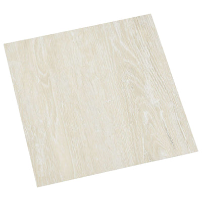 Selvklæbende Gulvplanker 30,5 x 30,5 cm 20 pcs PVC Cremefarvet