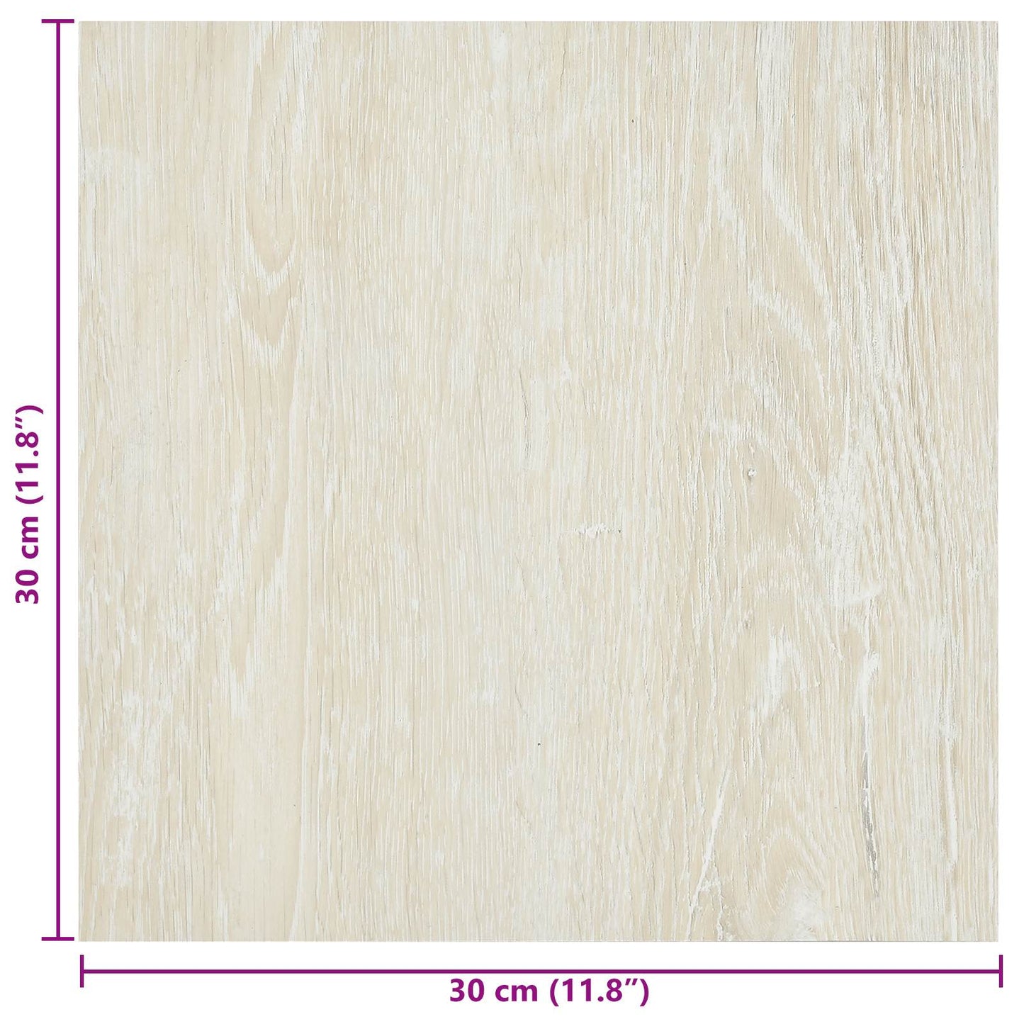 Selvklæbende Gulvplanker 30,5 x 30,5 cm 20 pcs PVC Cremefarvet