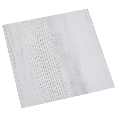 Selvklæbende Gulvplanker 30,5 x 30,5 cm 20 pcs PVC Hvid og træ