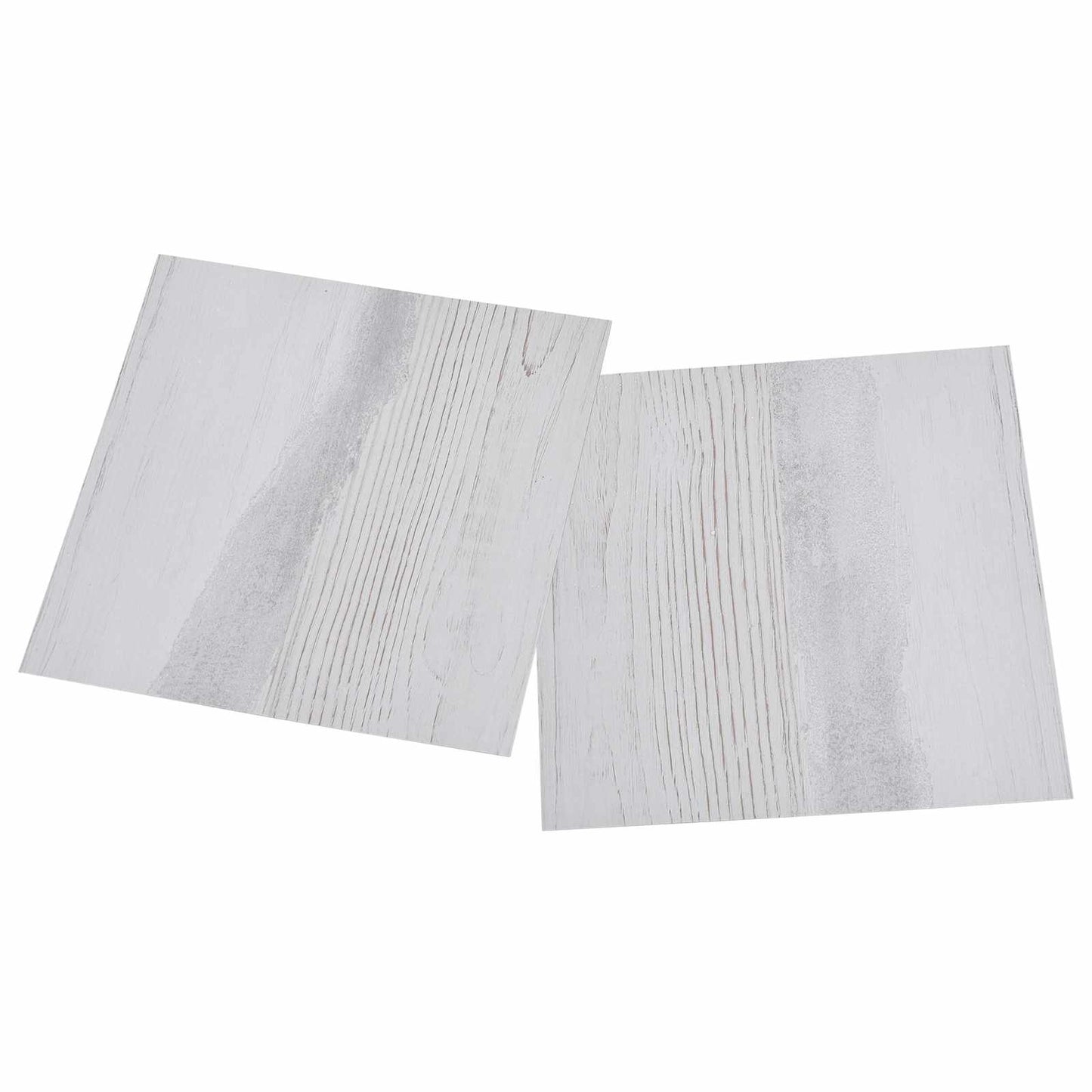 Selvklæbende Gulvplanker 30,5 x 30,5 cm 20 pcs PVC Hvid og træ