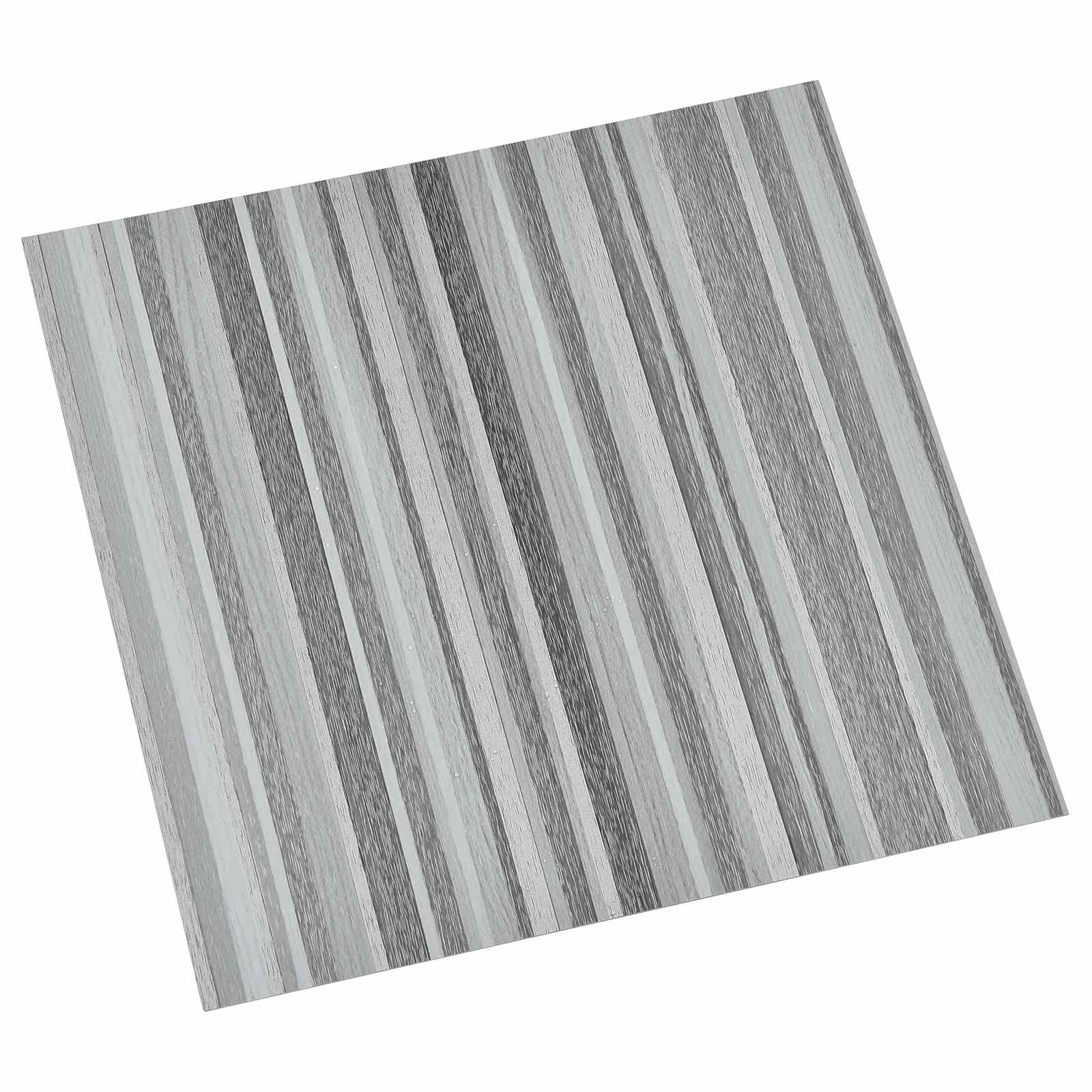 Selvklæbende Gulvplanker 30,5 x 30,5 cm 20 pcs PVC Grå og sort billede