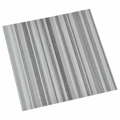 Selvklæbende Gulvplanker 30,5 x 30,5 cm 20 pcs PVC Grå og sort