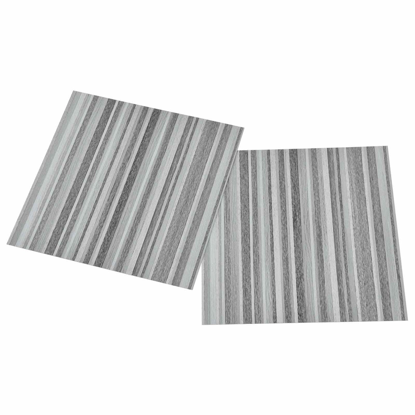 Selvklæbende Gulvplanker 30,5 x 30,5 cm 20 pcs PVC Grå og sort