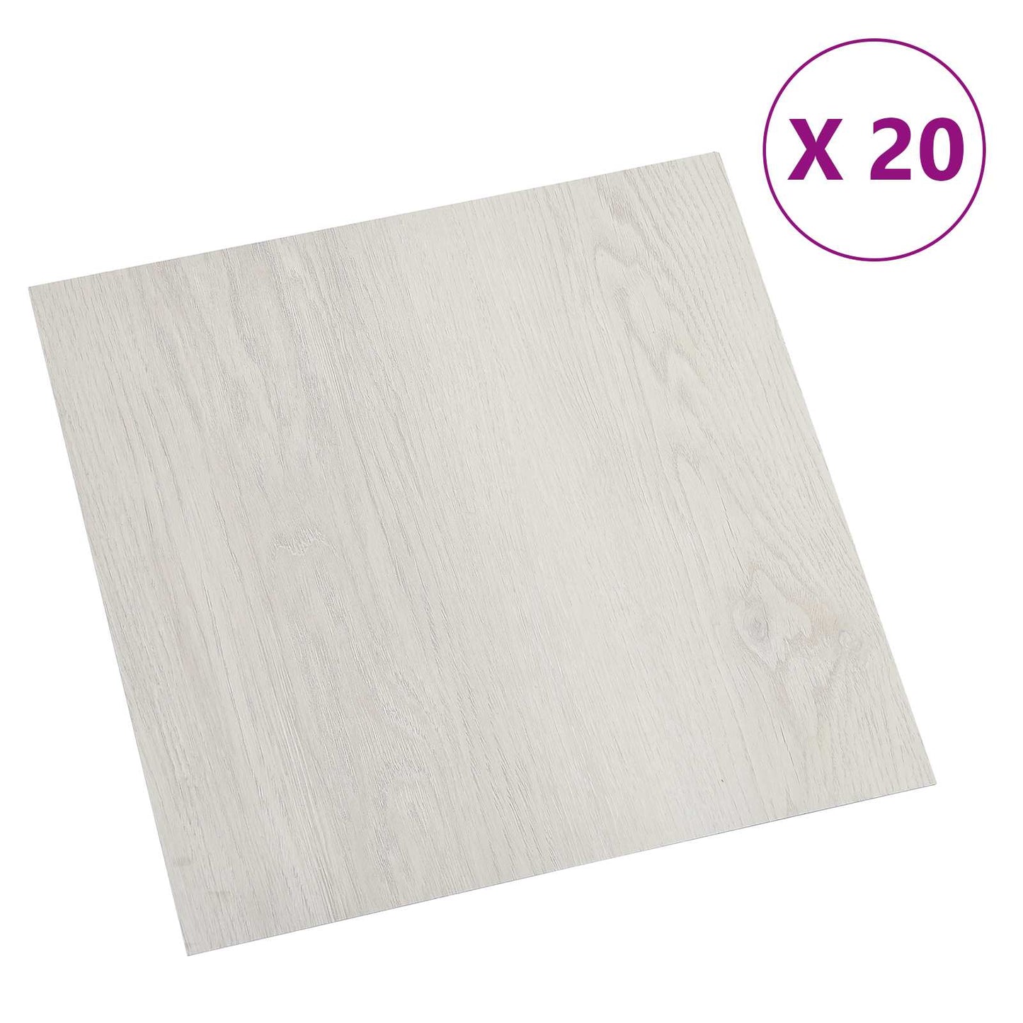 Selvklæbende Gulvplanker 30,5 x 30,5 cm 20 pcs PVC Lys beige