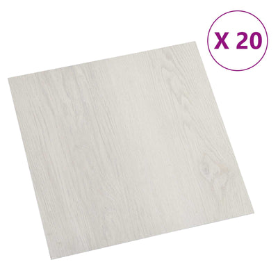 Selvklæbende Gulvplanker 30,5 x 30,5 cm 20 pcs PVC Lys beige