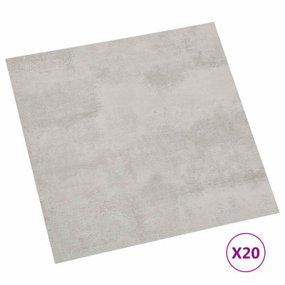 Selvklæbende Gulvplanker 30,5 x 30,5 cm 20 pcs PVC Hvid og Grå