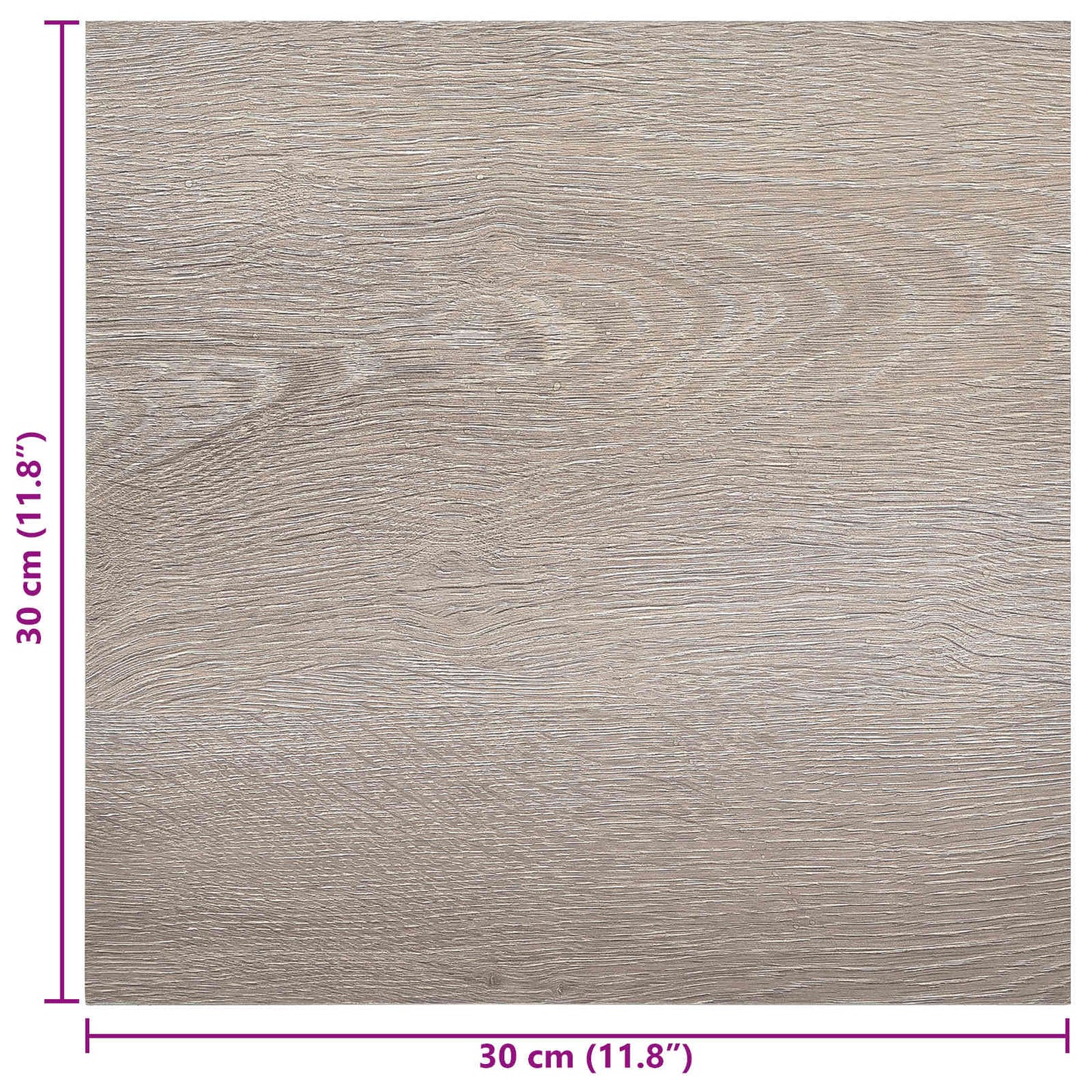 Selvklæbende Gulvplanker 30,5 x 30,5 cm 20 pcs PVC Gråbrun