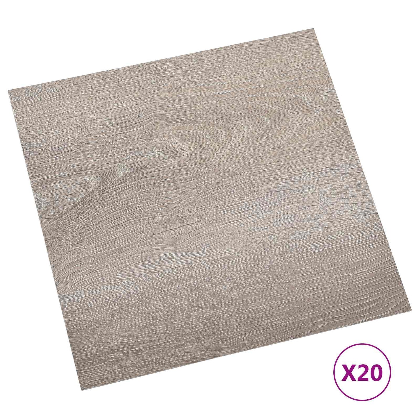 Selvklæbende Gulvplanker 30,5 x 30,5 cm 20 pcs PVC Gråbrun