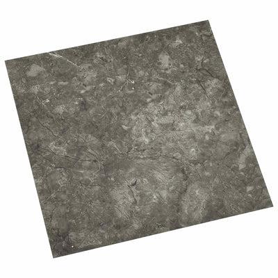 Selvklæbende Gulvplanker 30,5 x 30,5 cm 20 pcs PVC Sort og grå