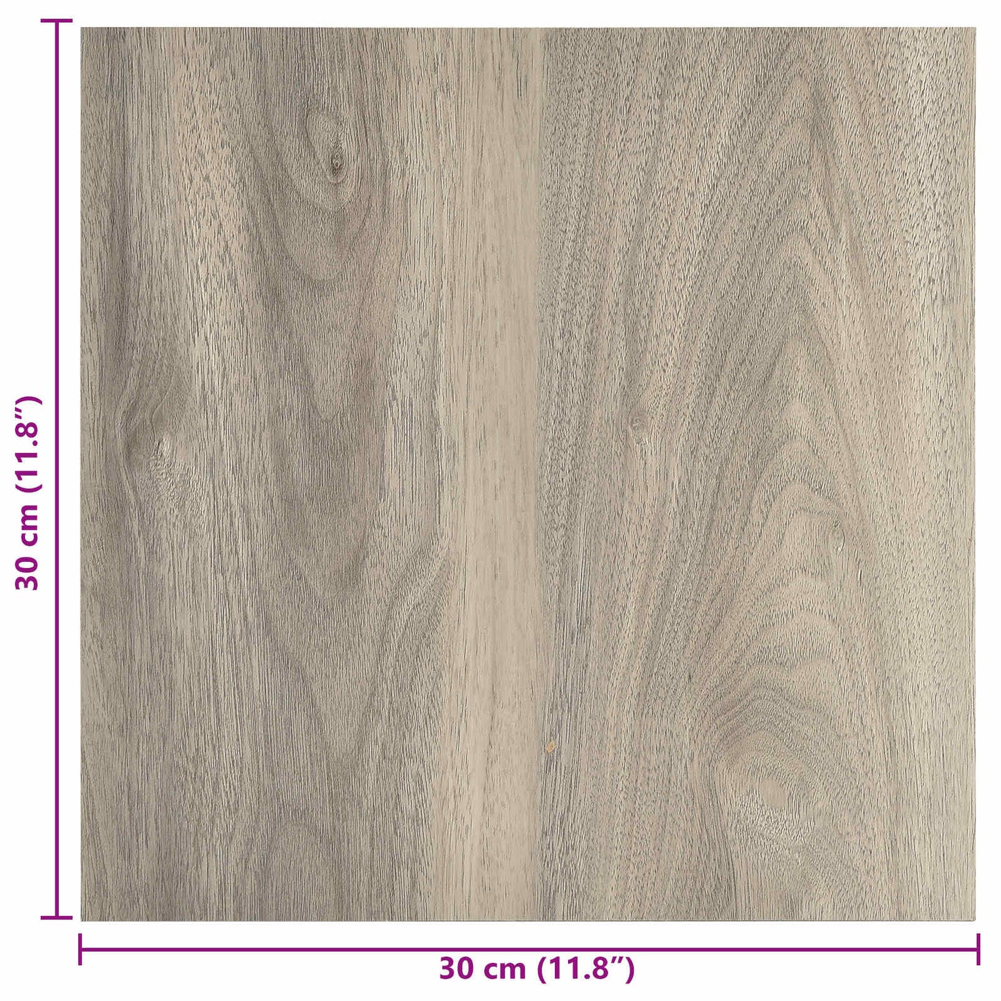Selvklæbende Gulvplanker 30,5 x 30,5 cm 20 pcs PVC Sort og Træ