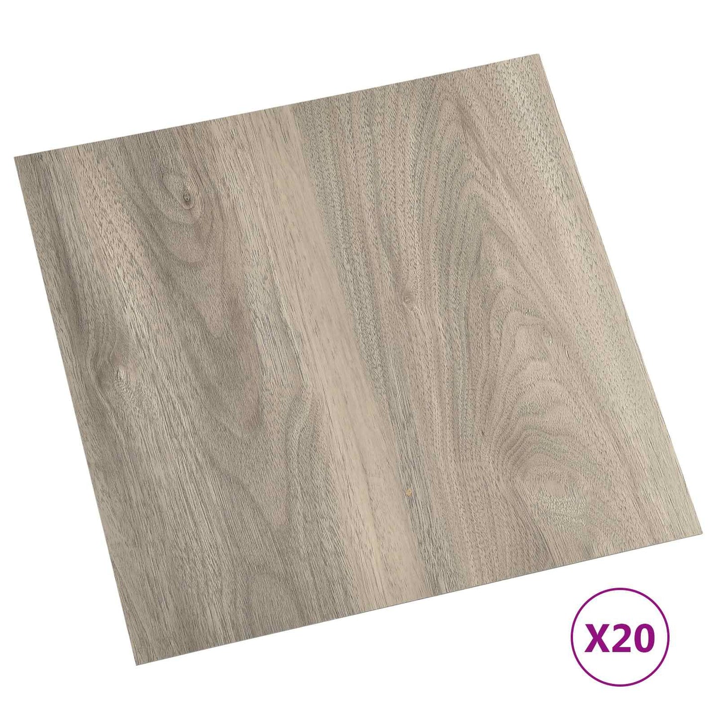 Selvklæbende Gulvplanker 30,5 x 30,5 cm 20 pcs PVC Sort og Træ