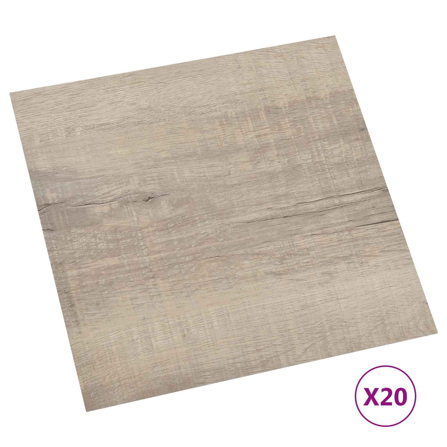 Selvklæbende Gulvplanker 30,5 x 30,5 cm 20 pcs PVC Gammelt træ