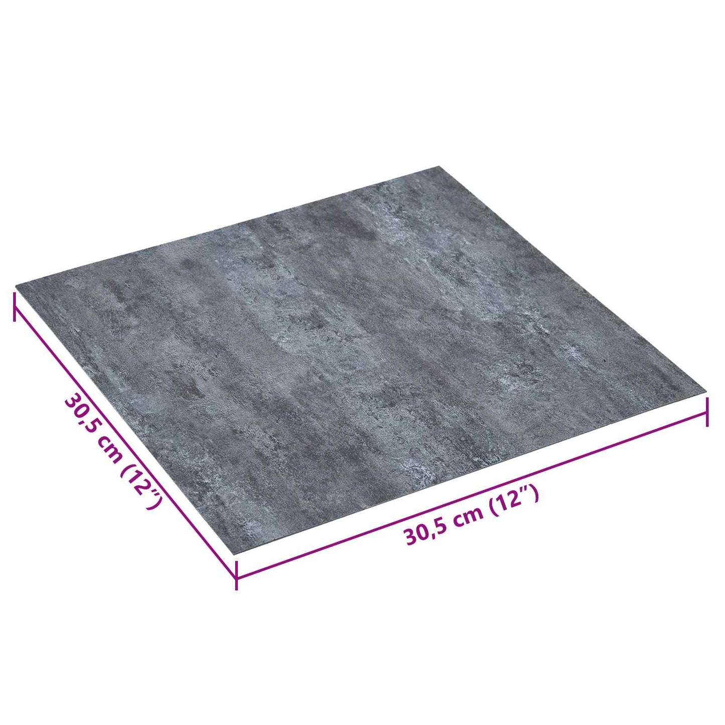 Selvklæbende Gulvplanker 30,5 x 30,5 cm 20 pcs PVC Grå Marmor