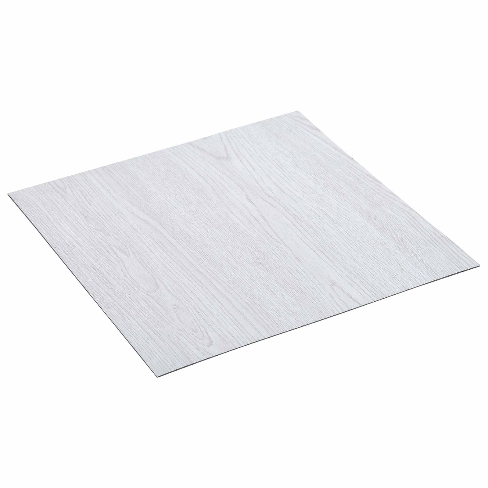 Selvklæbende Gulvplanker 30,5 x 30,5 cm 20 pcs PVC Hvid billede