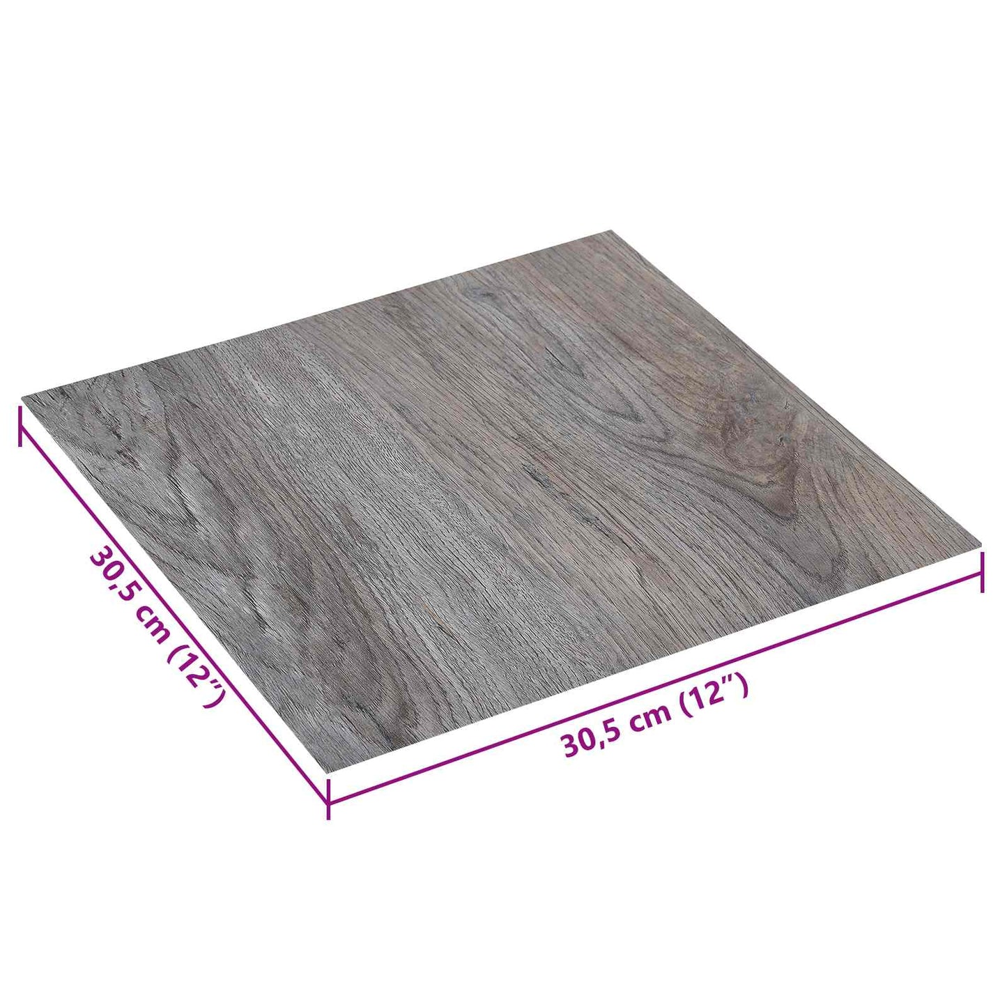 Selvklæbende Gulvplanker 30,5 x 30,5 cm 20 pcs PVC