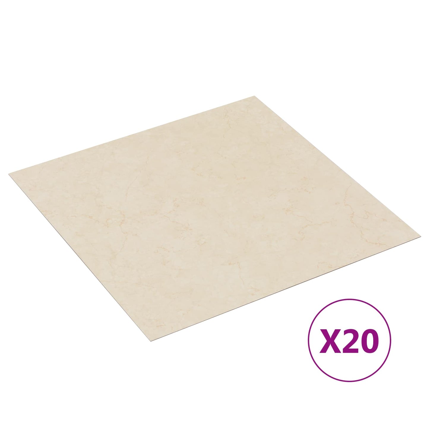 Selvklæbende Gulvplanker 30,5 x 30,5 cm 20 pcs PVC Lys Gul