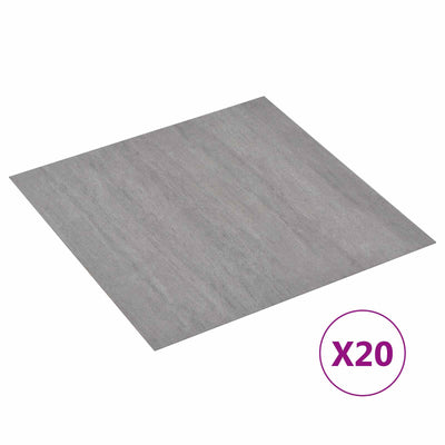 Selvklæbende Gulvplanker 30,5 x 30,5 cm 20 pcs PVC Grå og Træ