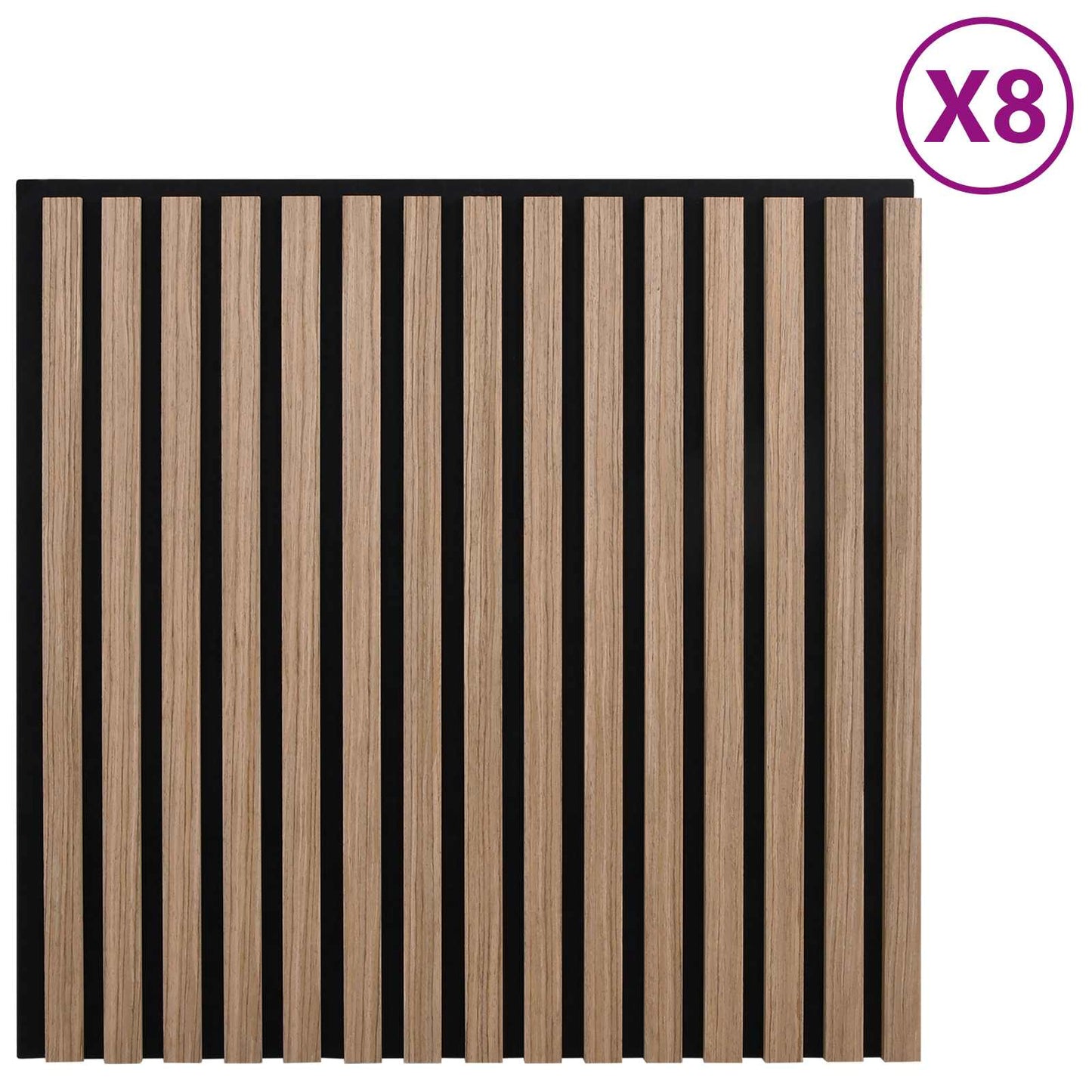 Vægpaneler 8 pcs Brun 60,5 x 60 cm