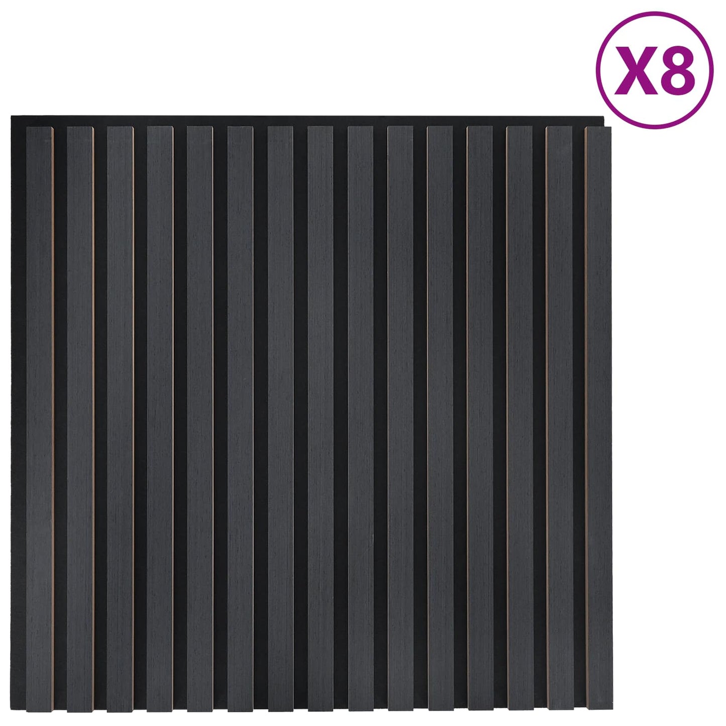 Vægpaneler 8 pcs Antracit 60,5 x 60 cm