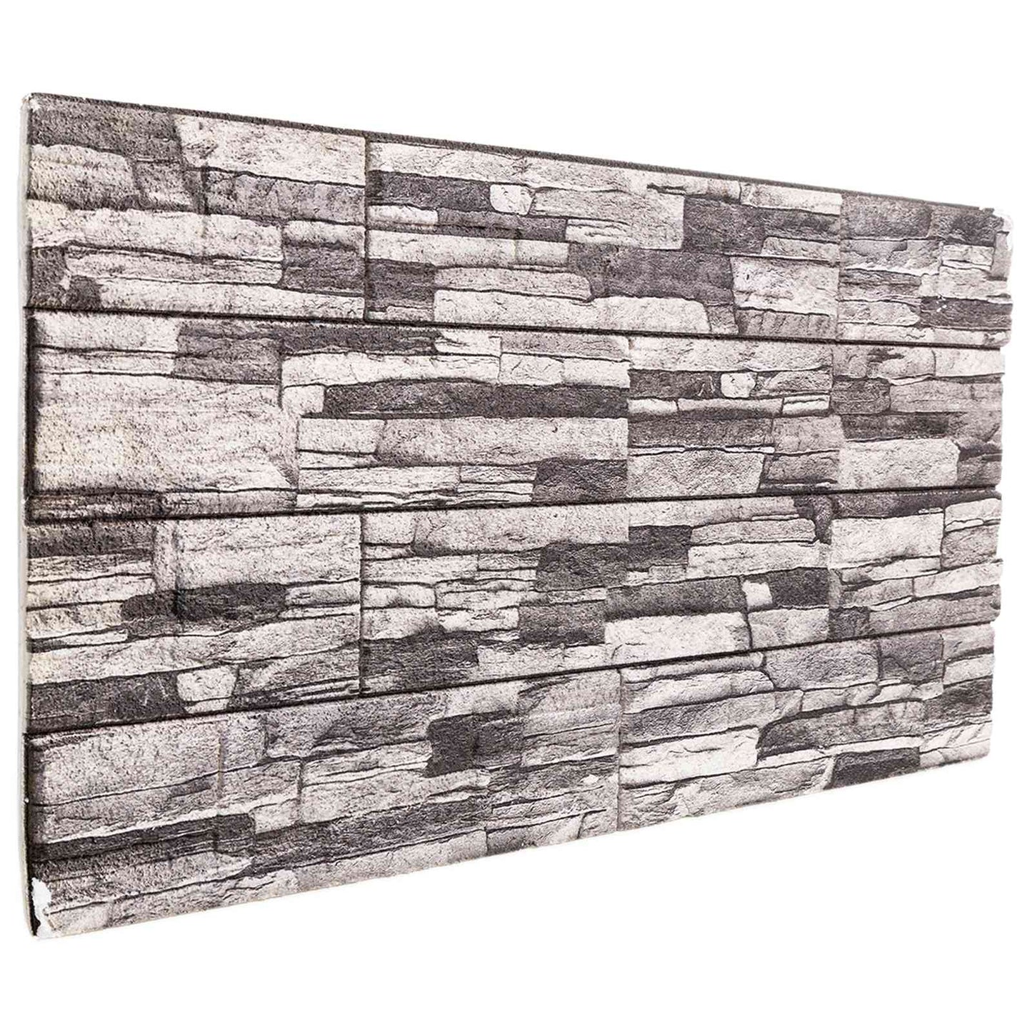 Vægpaneler 10 pcs Mørkegrå og lysegrå 100 x 50 cm EPS Skum
