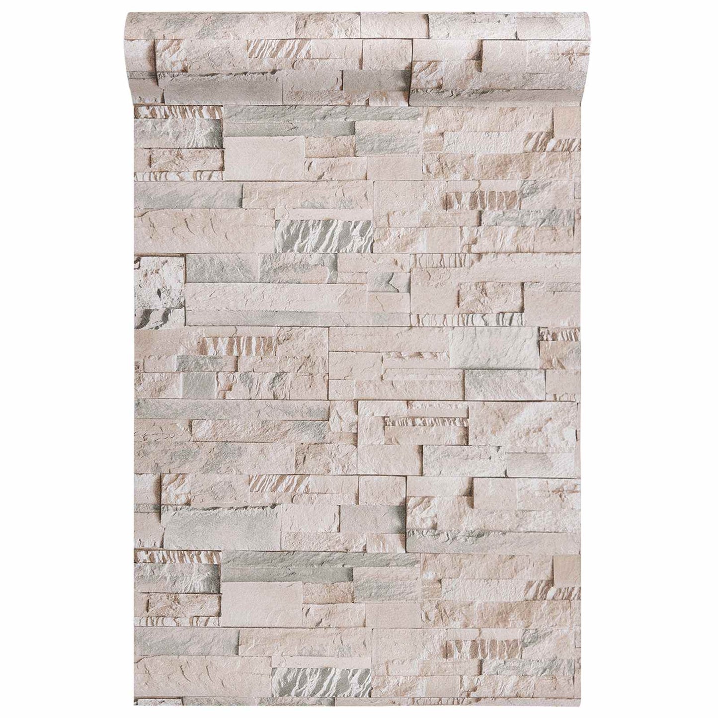 3D stentapet Beige 10 x 0,53 m Ikke-vævet stof