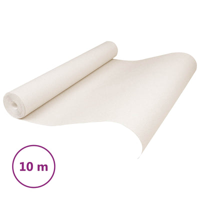 3D solid tapet Stribet Cremefarvet 10 x 0,53 m Ikke-vævet stof
