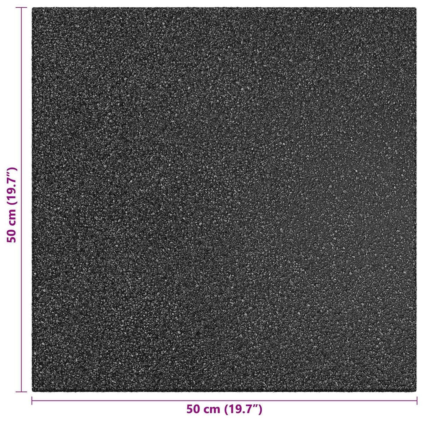 Faldbeskyttelsesfliser 6 pcs Sort 50 x 50 cm Gummi