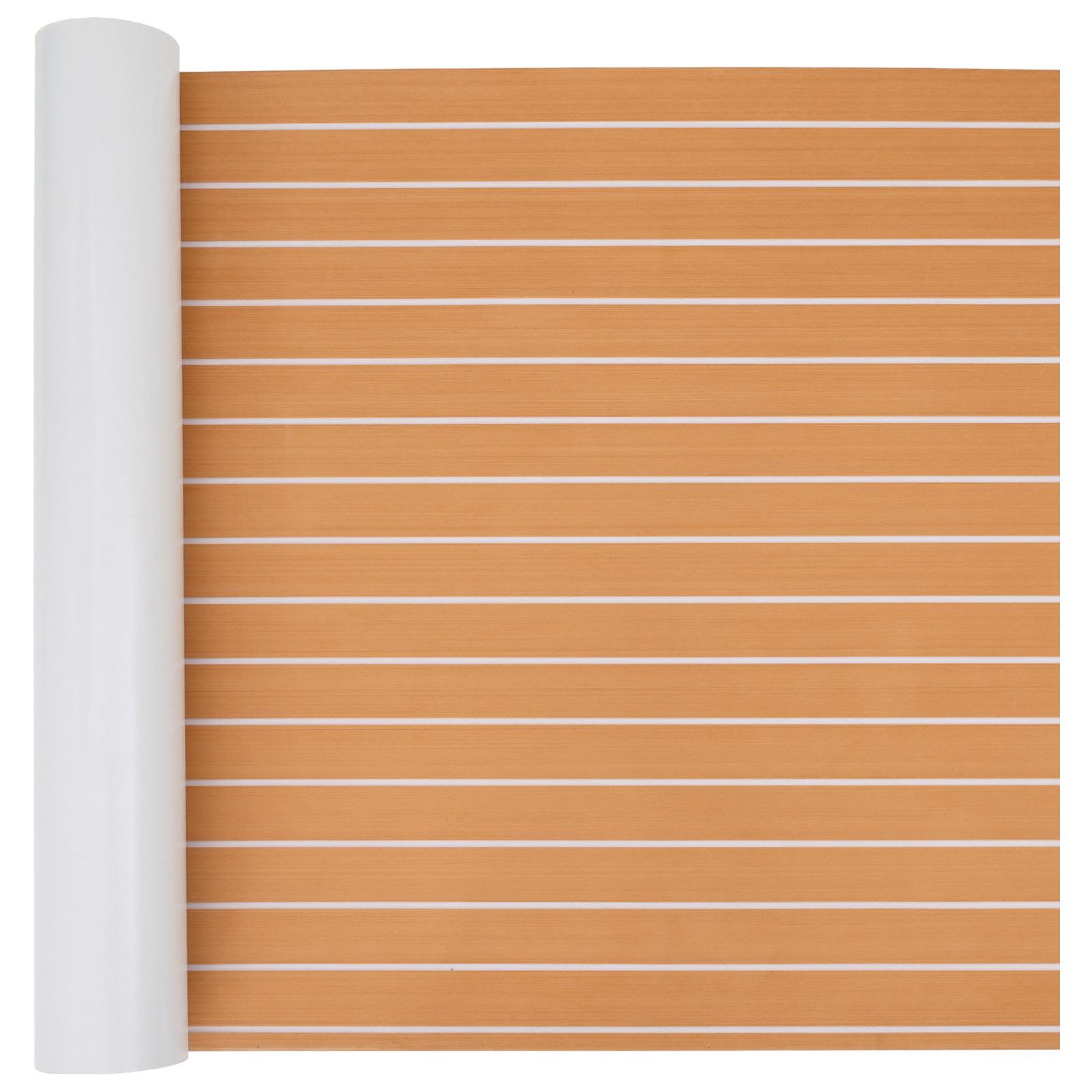 Bådmåtte Stribet Brun og hvid 240 x 90 cm EVA billede