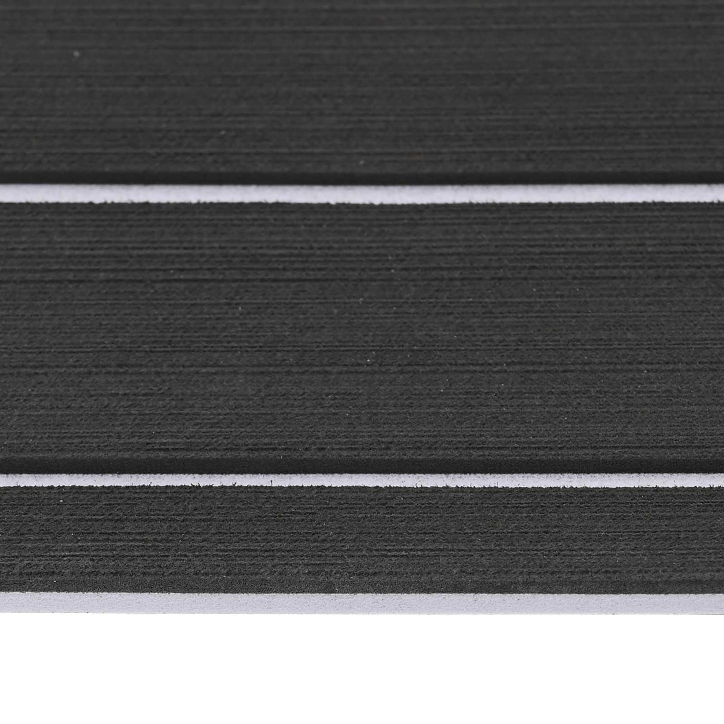 Bådmåtte Stribet Mørkegrå og Hvid 240 x 90 cm EVA