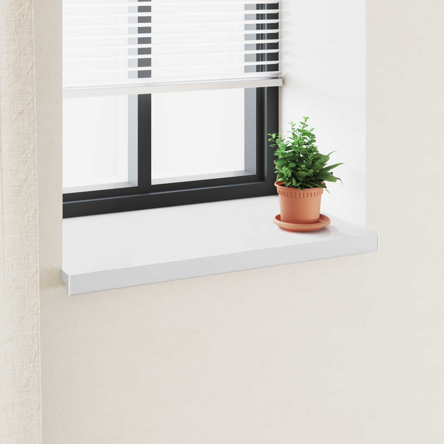 Vindueskarm Hvid 100 x 50 x 4,5 cm PVC