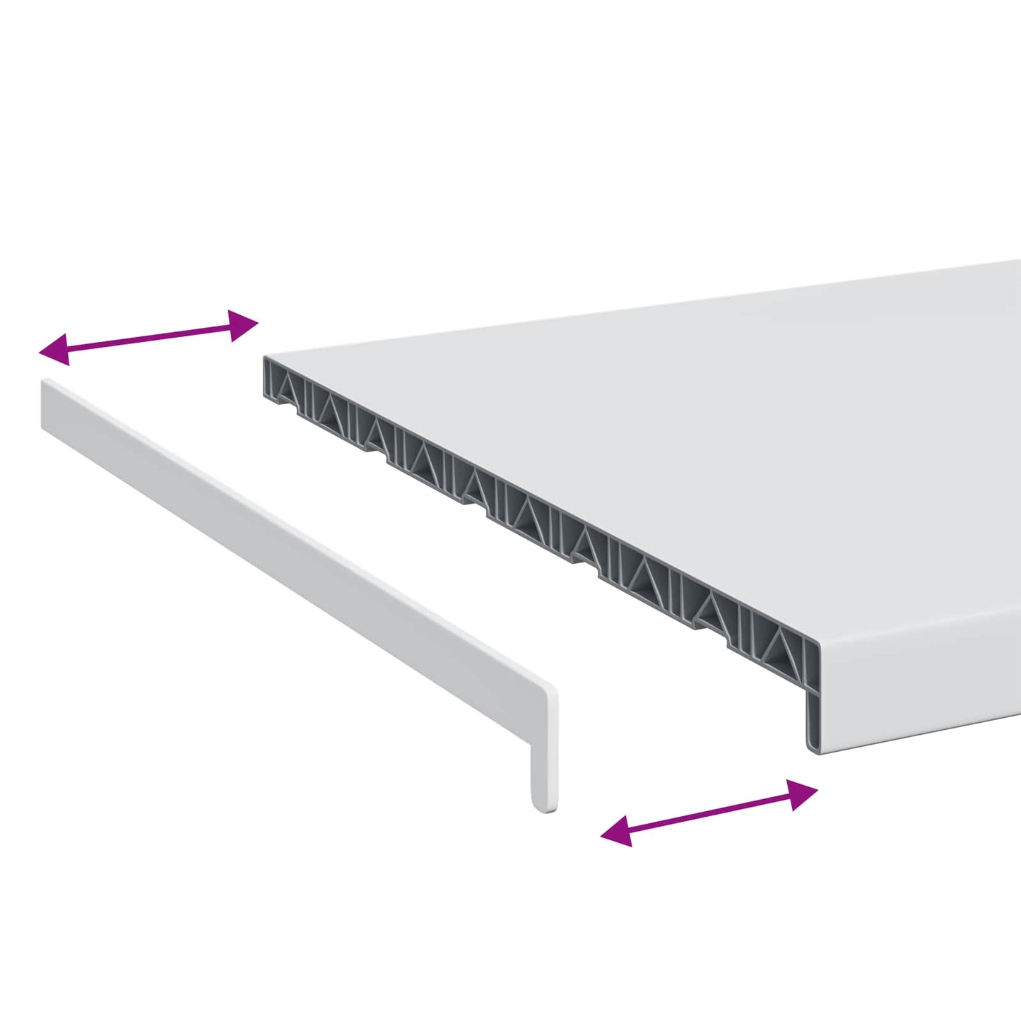 Vindueskarm Hvid 160 x 50 x 4,5 cm PVC