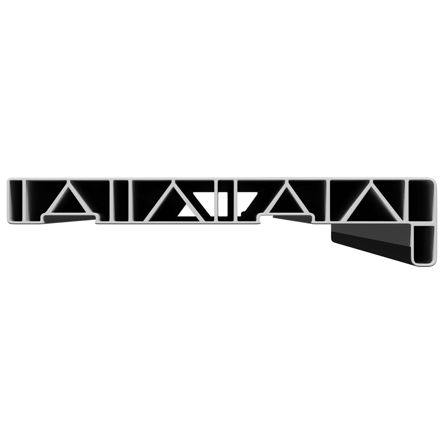 Vindueskarm Sort med træstruktur 60 x 25 x 4,5 cm PVC