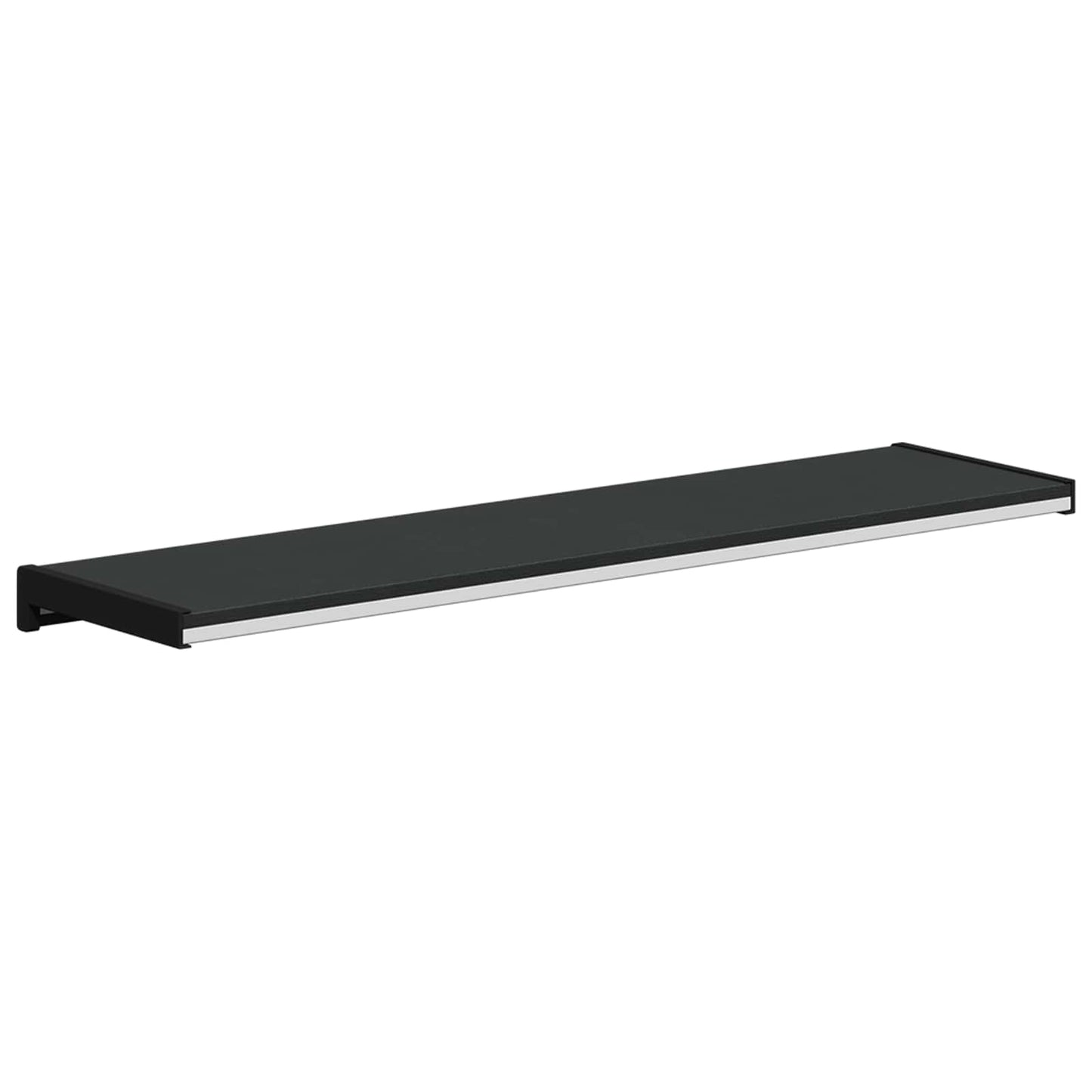 Vindueskarm Sort med træstruktur 80 x 25 x 4,5 cm PVC