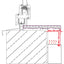 Vindueskarm Sort med træstruktur 100 x 25 x 4,5 cm PVC