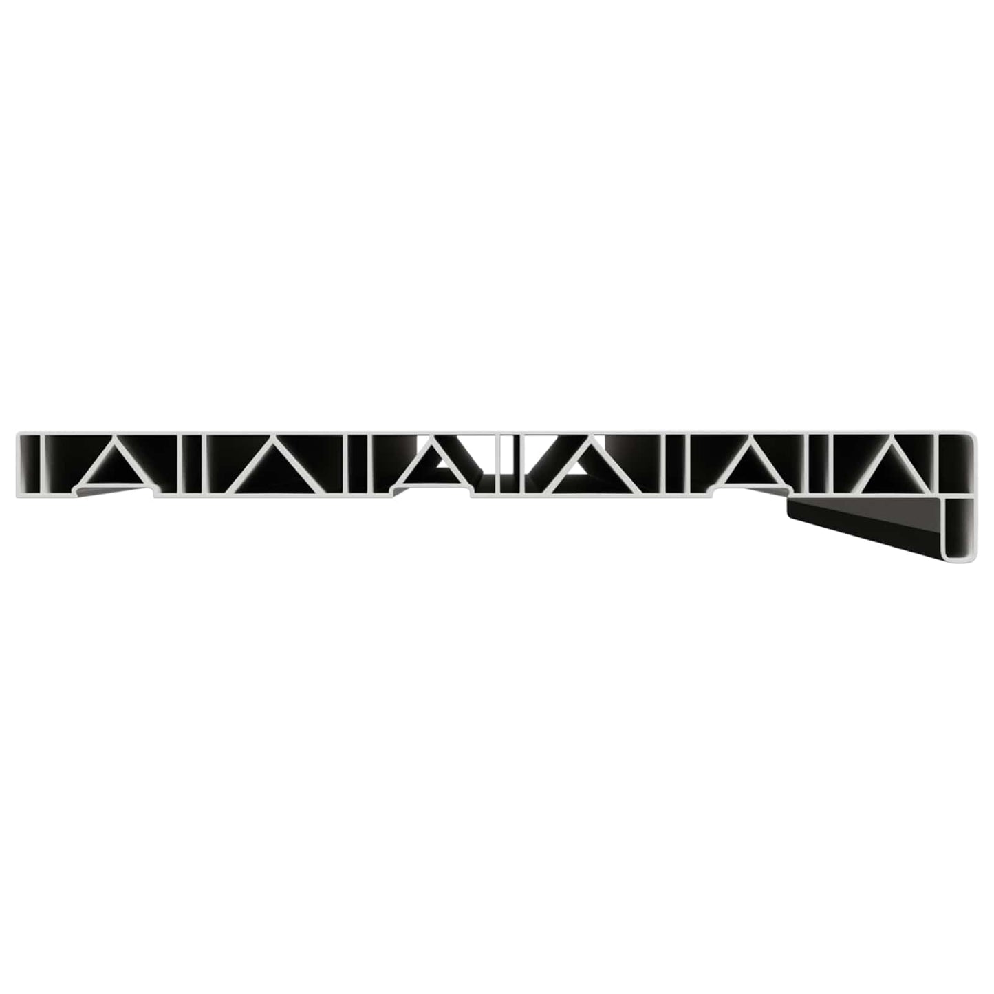 Vindueskarm Sort med træstruktur 60 x 35 x 4,5 cm PVC