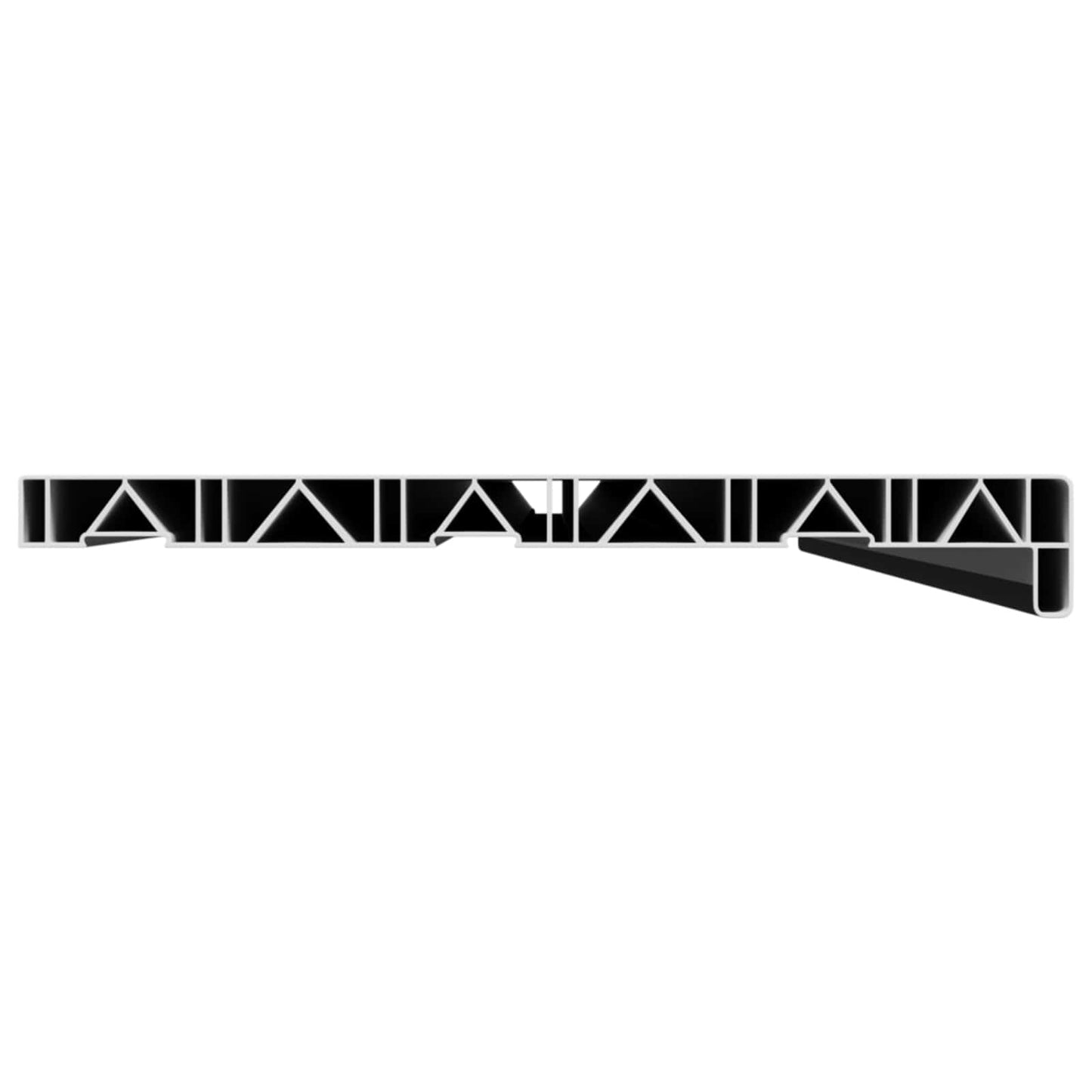 Vindueskarm Sort med træstruktur 120 x 35 x 4,5 cm PVC