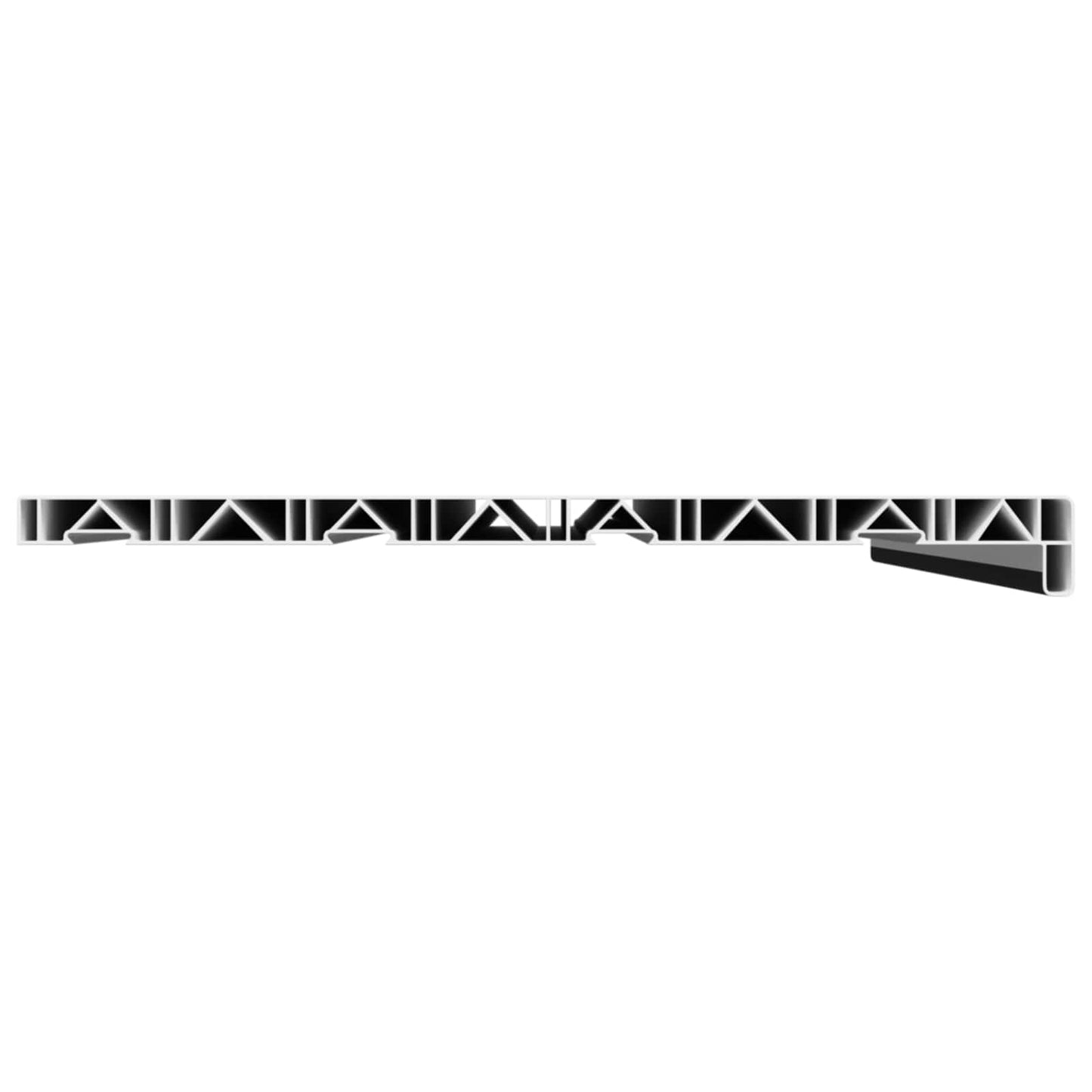 Vindueskarm Sort med træstruktur 80 x 40 x 4,5 cm PVC