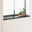 Vindueskarm Sort med træstruktur 120 x 40 x 4,5 cm PVC