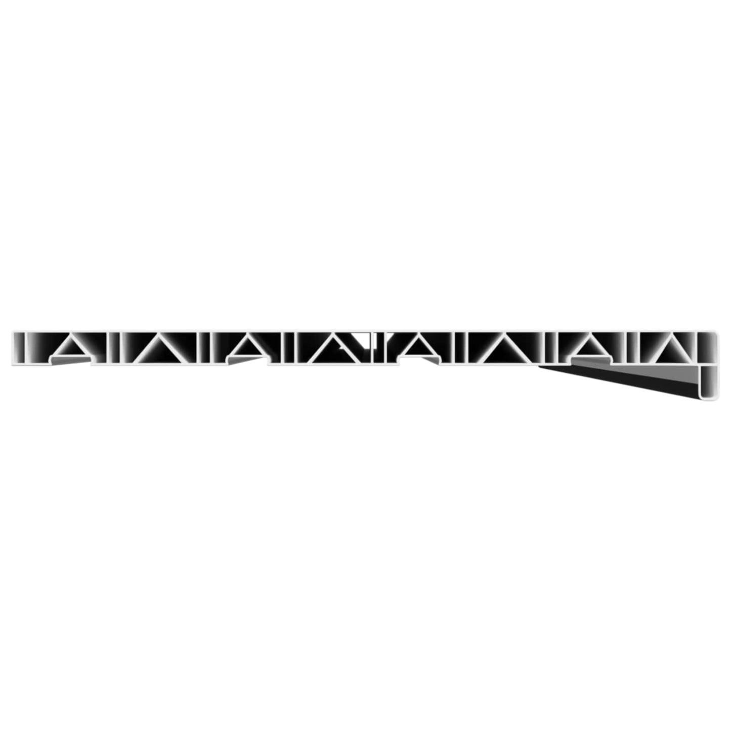 Vindueskarm Sort med træstruktur 140 x 45 x 4,5 cm PVC