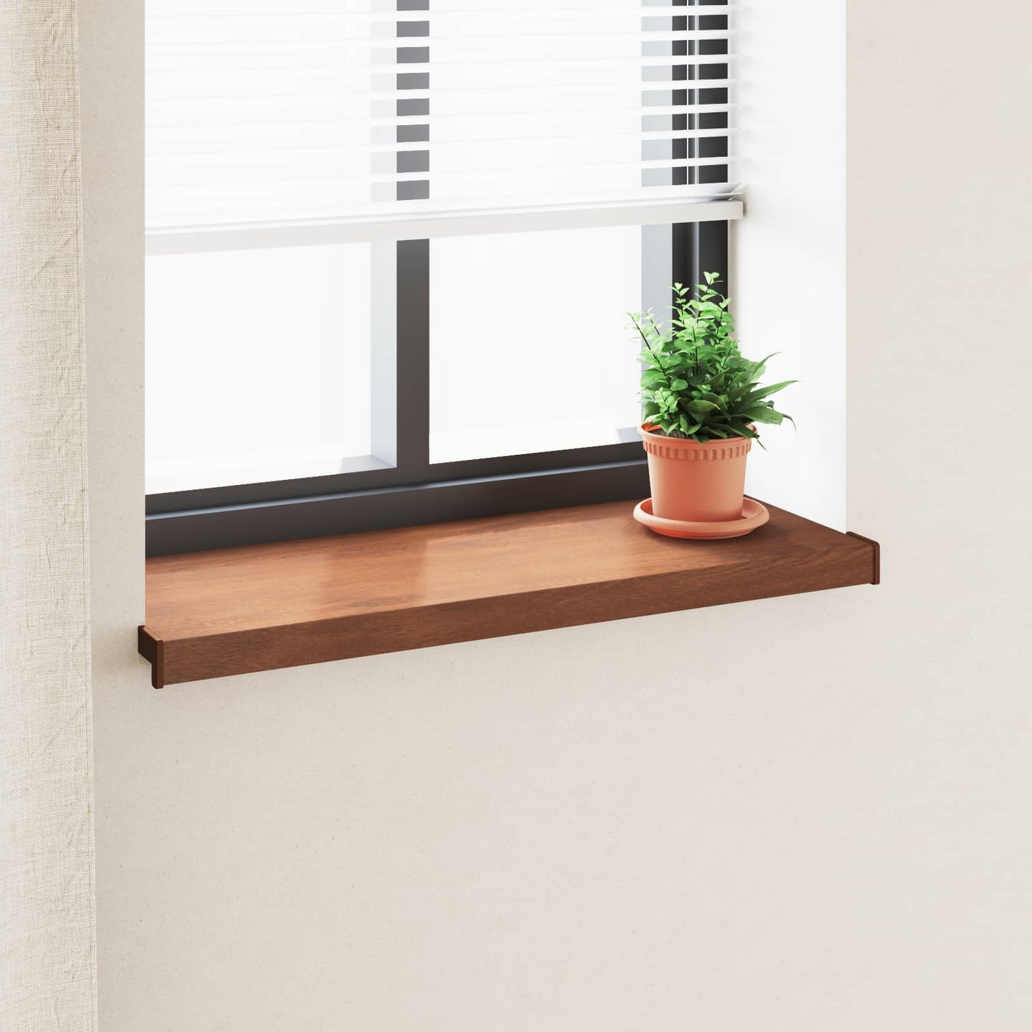 Vindueskarm Brun træ 100 x 35 x 4,5 cm PVC