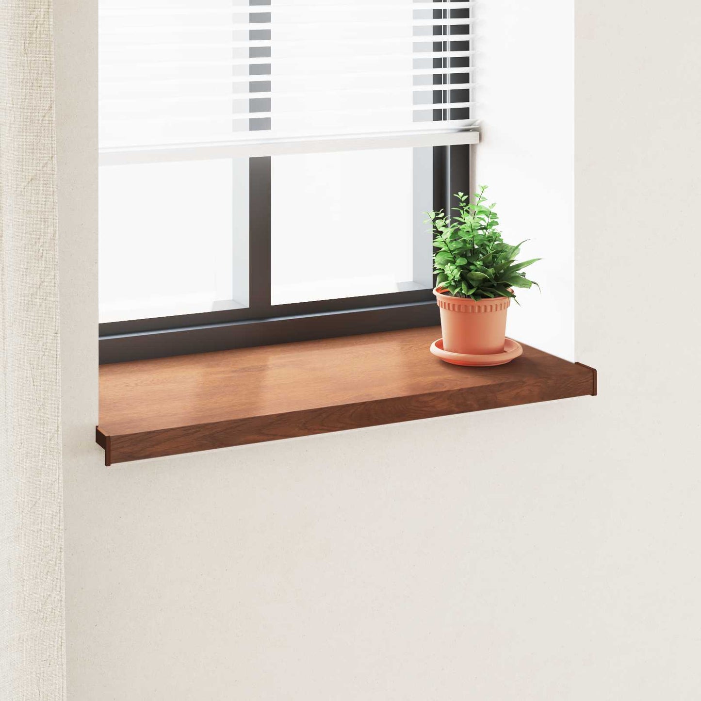 Vindueskarm Brun træ 80 x 45 x 4,5 cm PVC