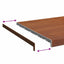 Vindueskarm Brun træ 60 x 50 x 4,5 cm PVC