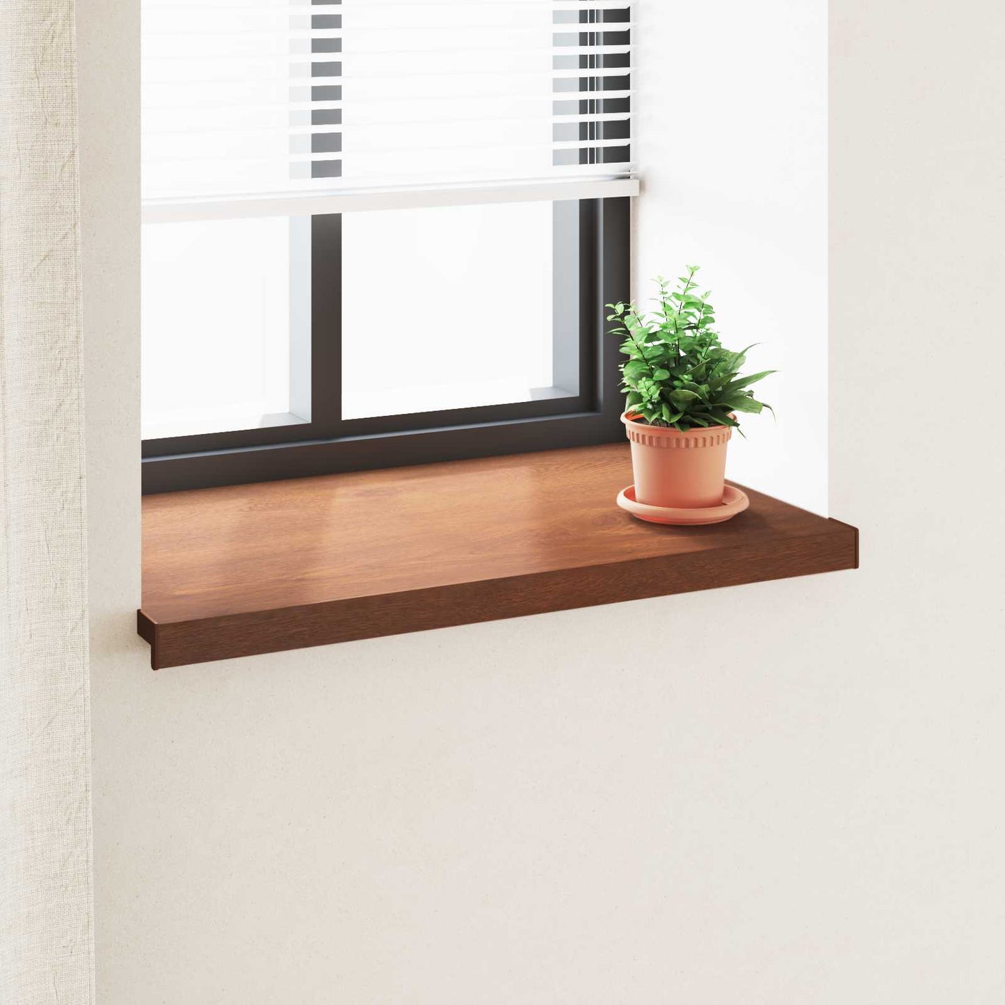 Vindueskarm Brun træ 100 x 50 x 4,5 cm PVC